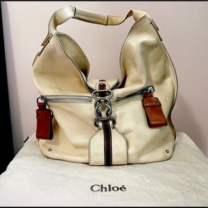 FLASH SALE!! 🔥💥. AUTHENTIC Chloé ivory slouchy shoulder bag- fits laptop